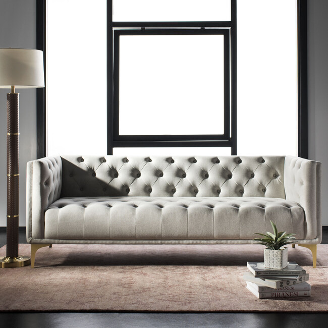 Florentino Tufted Sofa, Grey - Accent Seating - 2
