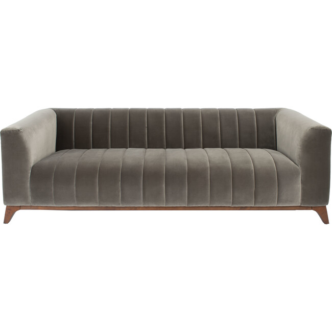 Dixie Channel Tufted Sofa, Grey