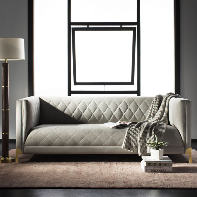 Luanna Diamond Trellis Sofa, Grey - Accent Seating - 2