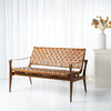 Dilan Leather Loveseat, Brown - Nursery Chairs - 2