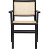 Set of 2 Hattie French Cane Arm Chair, Black - Accent Seating - 3