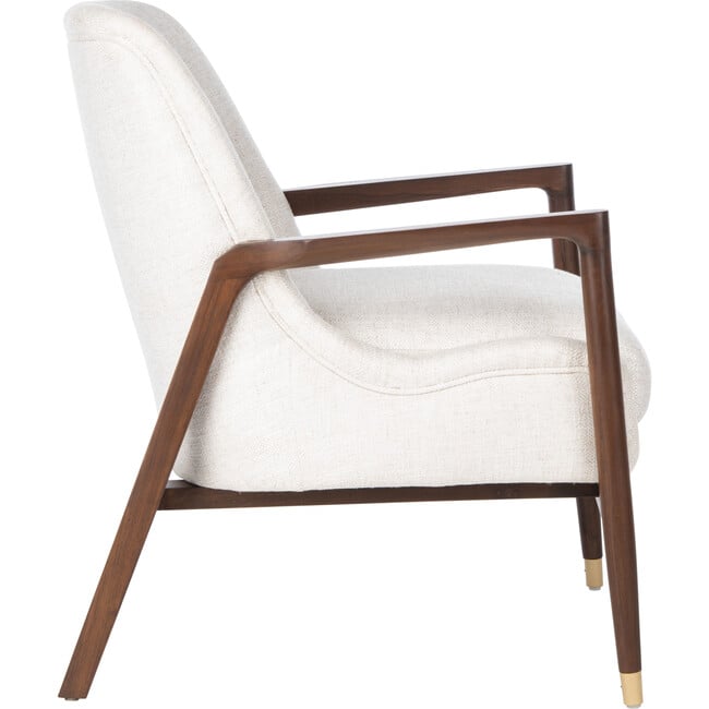 Flannery Mid-Century Accent Chair, Cream - Nursery Chairs - 4