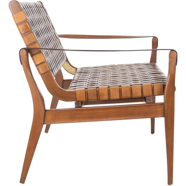 Dilan Leather Loveseat, Brown - Nursery Chairs - 3