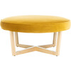Tabby Velvet Ottoman, Gold - Ottomans - 3