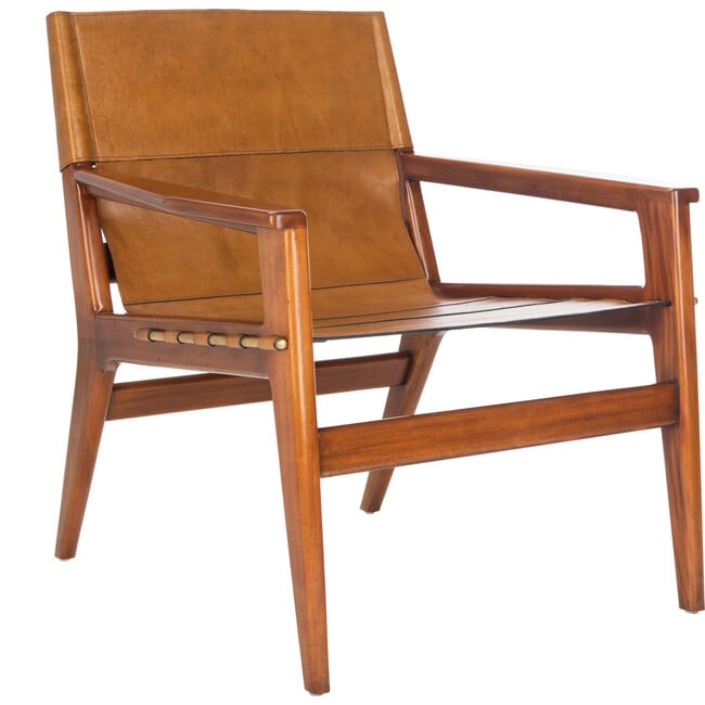 Culkin Leather Sling Chair, Brown - Nursery Chairs - 4