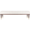 Flannery Mid-Century Bench, Cream - Kids Seating - 1 - thumbnail