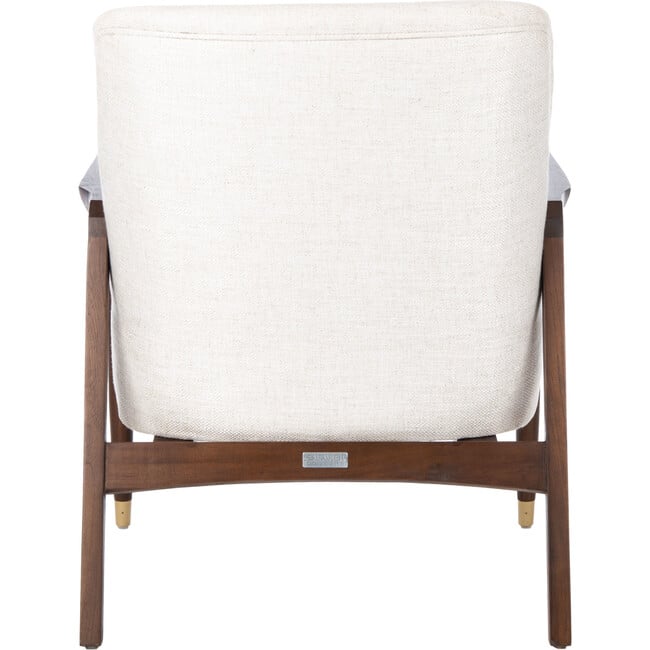 Flannery Mid-Century Accent Chair, Cream - Nursery Chairs - 6