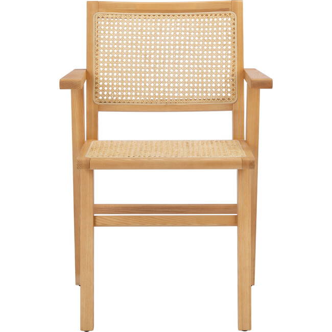 Set of 2 Hattie French Cane Arm Chair, Natural - Accent Seating - 3