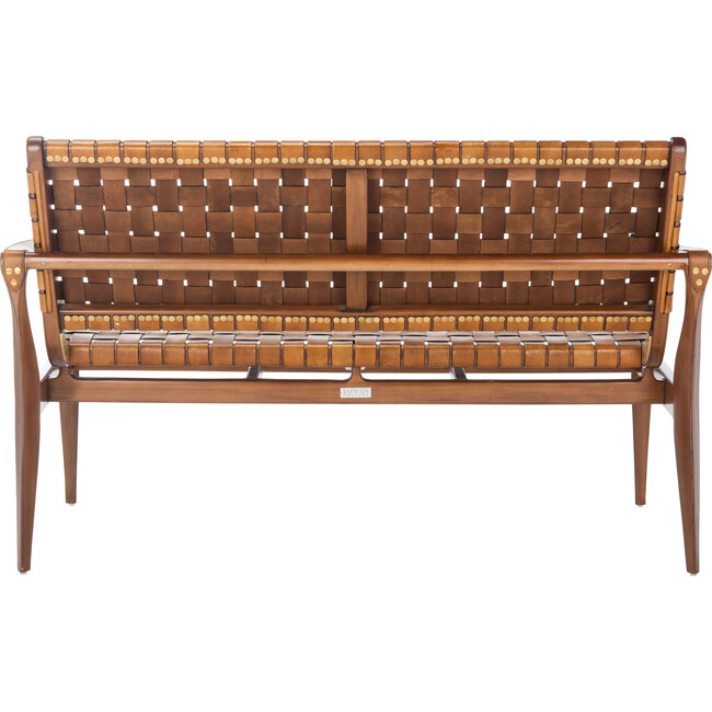 Dilan Leather Loveseat, Brown - Nursery Chairs - 4