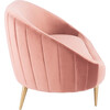 Razia Channel Tufted Loveseat, Dusty Rose - Accent Seating - 3
