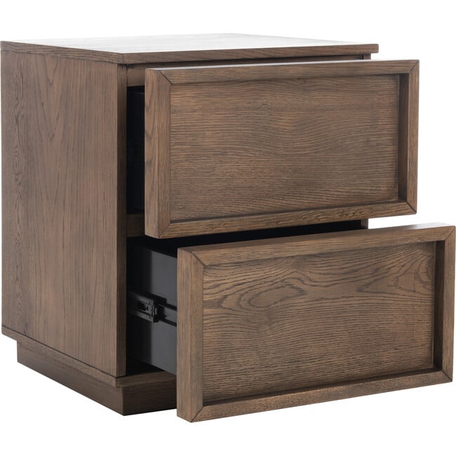 Zeus 2 Drawer Nightstand, Natural - Nightstands - 4