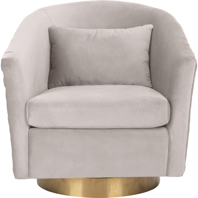 Clara Quilted Swivel Tub Chair, Pale Taupe