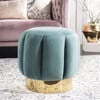 Maxine Channel Tufted Otttoman, Forest Green - Ottomans - 2