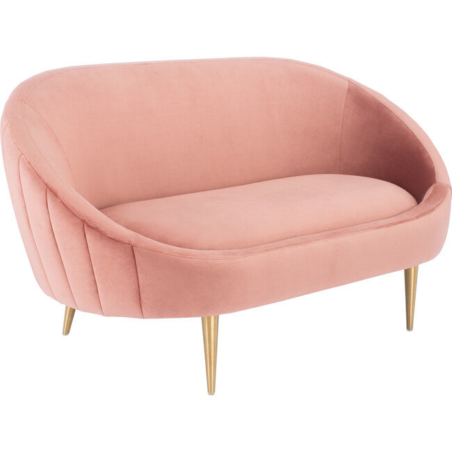 Razia Channel Tufted Loveseat, Dusty Rose - Accent Seating - 4
