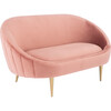 Razia Channel Tufted Loveseat, Dusty Rose - Accent Seating - 4