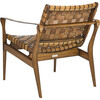 Dilan Leather Safari Chair, Light Brown - Accent Seating - 4 - thumbnail