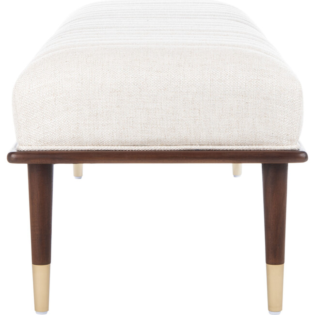 Flannery Mid-Century Bench, Cream - Kids Seating - 3