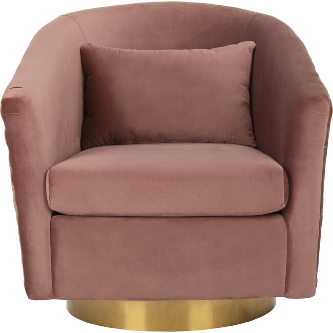 Clara Quilted Swivel Tub Chair, Dusty Rose