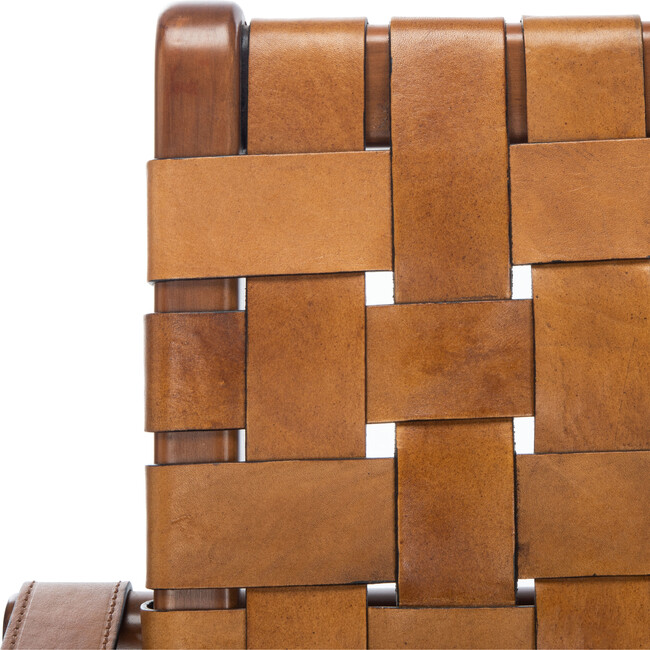 Dilan Leather Loveseat, Brown - Nursery Chairs - 6