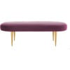 Corinne Velvet Oval Bench, Plum - Accent Tables - 1 - thumbnail