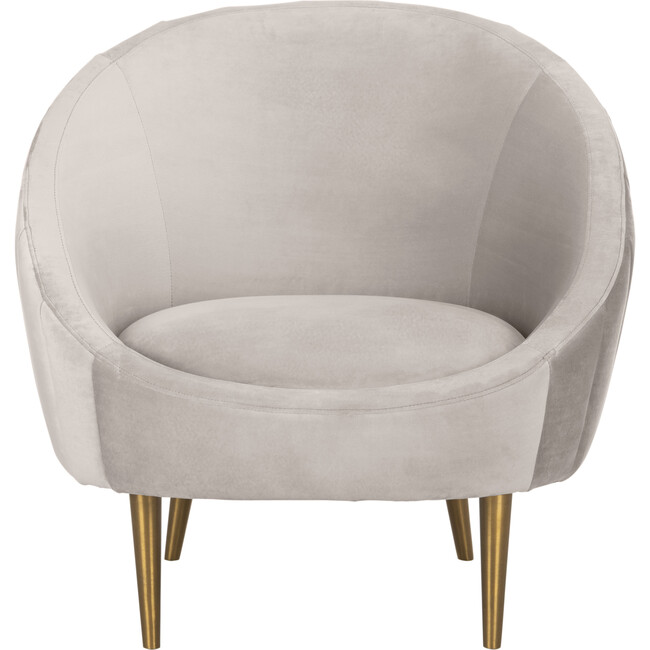 Razia Channel Tufted Chair, Pale Taupe
