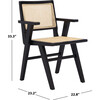 Set of 2 Hattie French Cane Arm Chair, Black - Accent Seating - 9