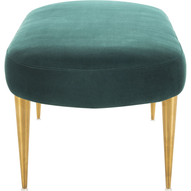 Corinne Velvet Oval Bench, Emerald - Accent Tables - 3