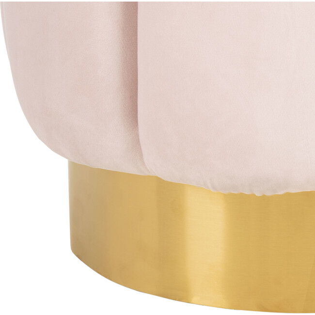 Maxine Channel Tufted Ottoman, Pink - Accent Tables - 4