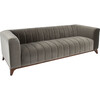 Dixie Channel Tufted Sofa, Grey - Accent Seating - 3