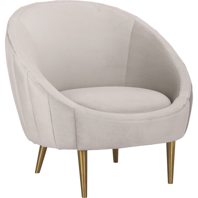 Razia Channel Tufted Chair, Pale Taupe