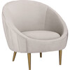 Razia Channel Tufted Chair, Pale Taupe - Accent Seating - 2 - thumbnail