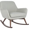 Mack Mid-Century Rocking Chair, Light Grey - Nursery Chairs - 1 - thumbnail