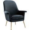 Aimee Velvet Armchair, Navy - Accent Seating - 2