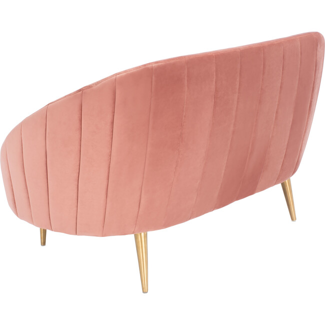 Razia Channel Tufted Loveseat, Dusty Rose - Accent Seating - 6