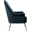 Aimee Velvet Armchair, Navy - Accent Seating - 3