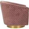 Clara Quilted Swivel Tub Chair, Dusty Rose - Nursery Chairs - 4