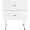 Neptune 2-Drawer Side Table, White - Nightstands - 1 - thumbnail