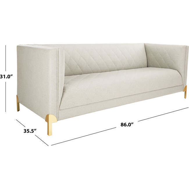 Luanna Diamond Trellis Sofa, Grey - Accent Seating - 8
