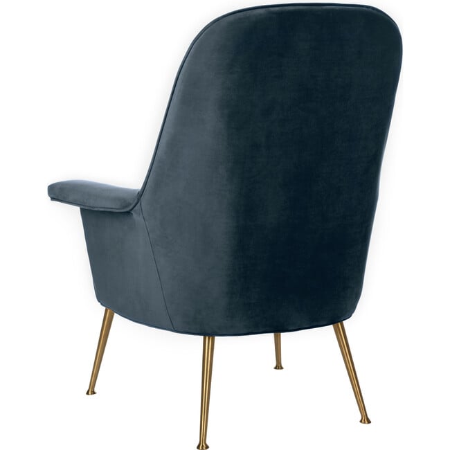 Aimee Velvet Armchair, Navy - Accent Seating - 4