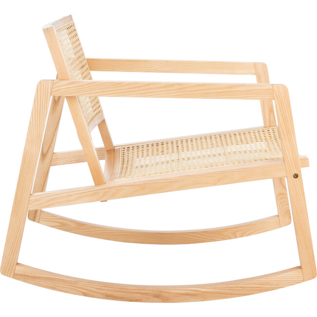 Perth Rattan Rocking Chair, Natural - Nursery Chairs - 3