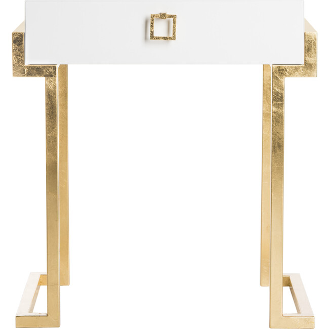 Abele Lacquer Side Table, White