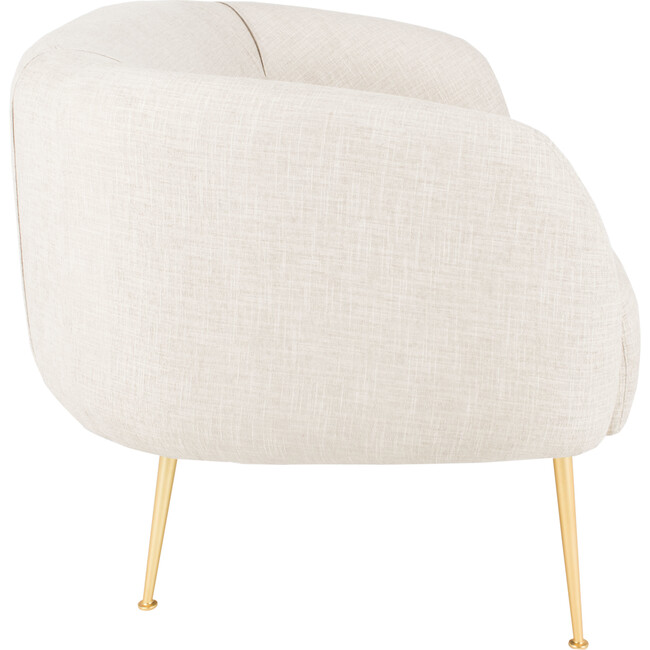 Alena Poly Blend Loveseat, Off White - Nursery Chairs - 4