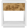 Aldo Lacquer Side Table, White - Nightstands - 1 - thumbnail