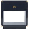 Lella Lacquer Side Table, Navy - Nightstands - 1 - thumbnail