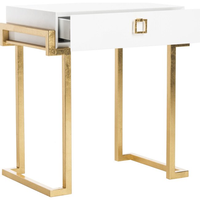 Abele Lacquer Side Table, White - Accent Tables - 2