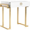 Abele Lacquer Side Table, White - Accent Tables - 2 - thumbnail