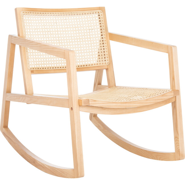 Perth Rattan Rocking Chair, Natural - Nursery Chairs - 4