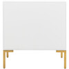 Sylvie 1 Drawer Side Table, White/Gold - Accent Tables - 5