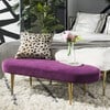 Corinne Velvet Oval Bench, Plum - Accent Tables - 5