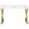 Yesenia Vanity Table, White/Gold - Desks - 1 - thumbnail